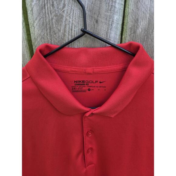 Nike Polo Men's Dri-FIT Micro Pique 2.0 Polo Red Golf Shirt, Size Medium - Picture 3 of 4